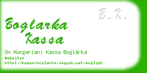 boglarka kassa business card