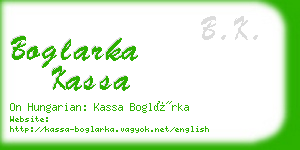 boglarka kassa business card